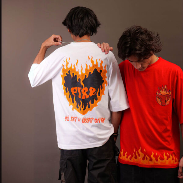 YOU SET MY HEART ON FIRE ❤🔥 DROP SHOULDER✨ 200 GSM UNISEX