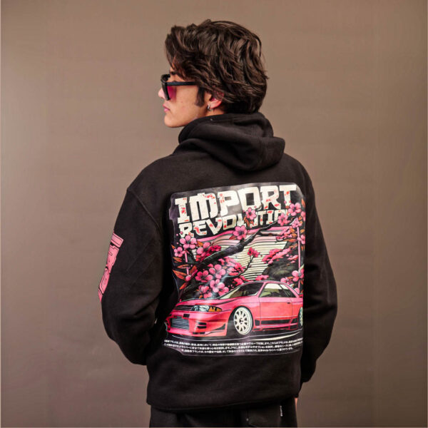 R-32 SKYLINE IMPORTED REVOLUTION CHERRY BLOSSOM HOODIE 320 GSM