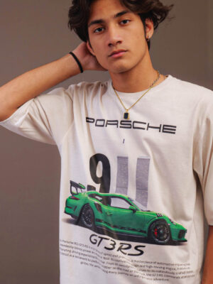 🚀 Rev Up : Porsche 911 GT3 RS DROP SHOULDER 🏁" 200 GSM  UNISEX